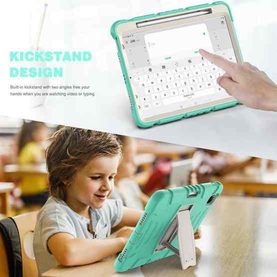 3-Layer Protection Screen Frame + PC + Silicone Shockproof Combination Tablet Case with Holder For iPad Pro 11 2021 / 2020 / 2018(Mint Green) - 5