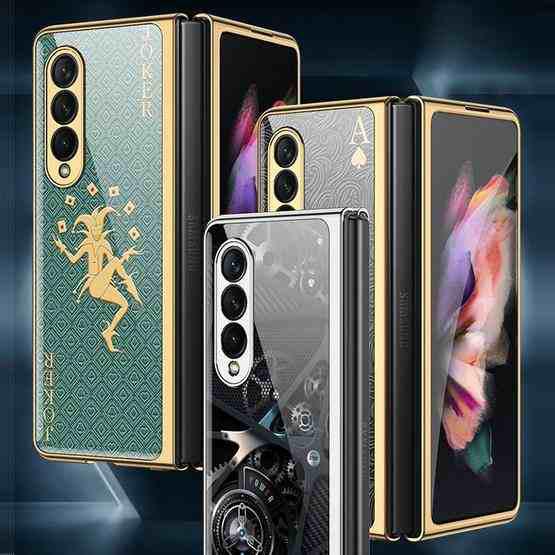 For Samsung Galaxy Z Fold3 5G GKK Electroplating Painted Tempered Glass Phone Case(Clown) - 2