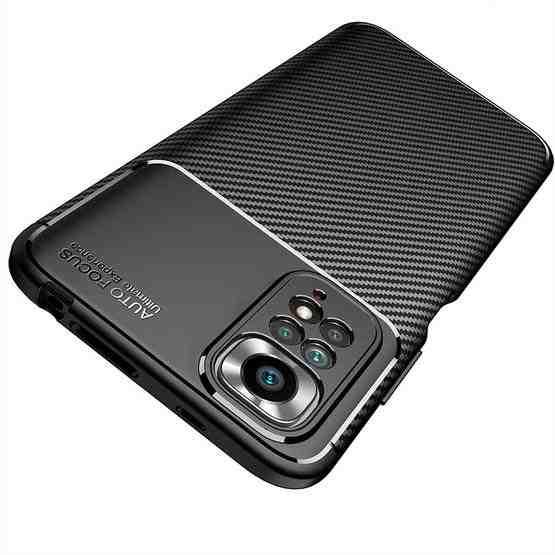 For Xiaomi Redmi Note 11 Overseas Version Carbon Fiber Texture Shockproof TPU Phone Case(Black) - 3