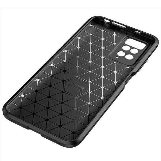 For Xiaomi Redmi Note 11 Overseas Version Carbon Fiber Texture Shockproof TPU Phone Case(Black) - 7