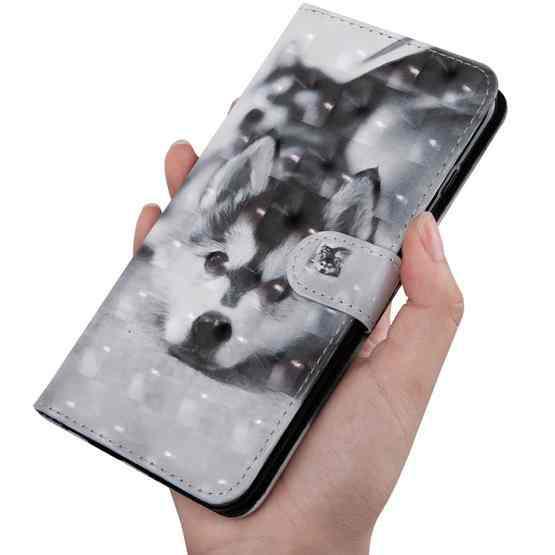 For iPhone 13 Pro 3D Painting Pattern Coloured Drawing Leather Phone Case (Husky) - 4