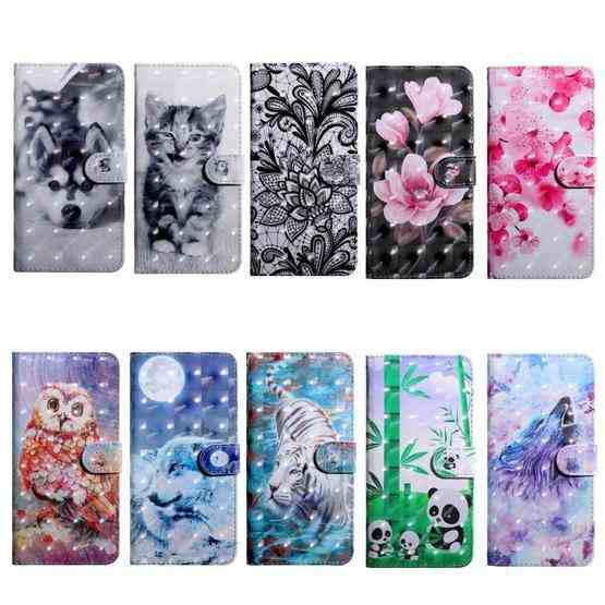 For iPhone 13 Pro 3D Painting Pattern Coloured Drawing Leather Phone Case (Husky) - 7