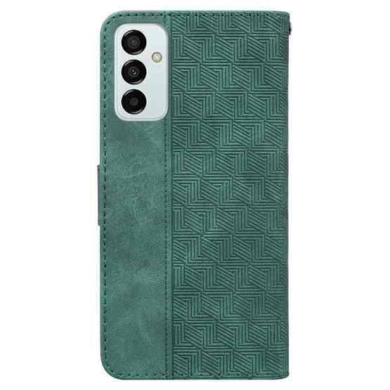 For Samsung Galaxy M23 / F23 Geometric Embossed Leather Phone Case(Green) - 3