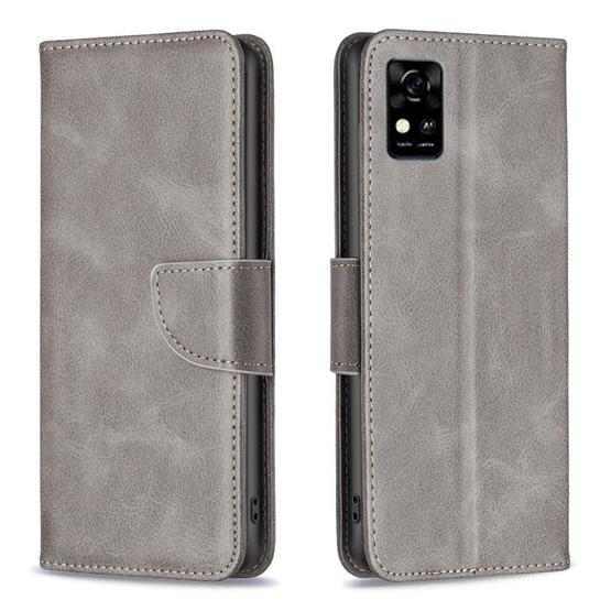 For ZTE Blade  A31 Lambskin Texture Leather Phone Case(Grey) - 1