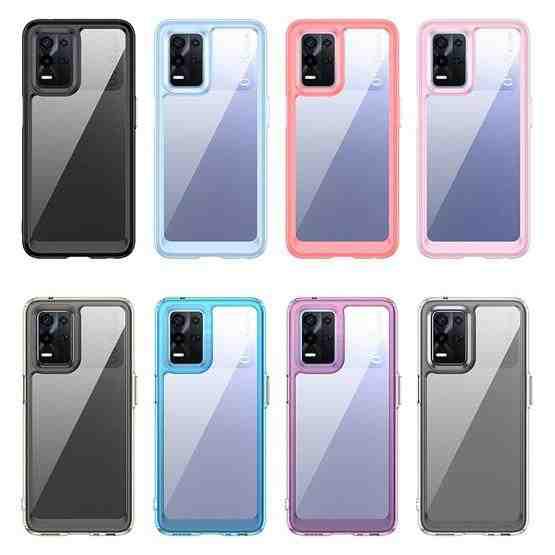 For OPPO Realme 8S 5G Colorful Series Acrylic + TPU Phone Case(Transparent Black) - 2