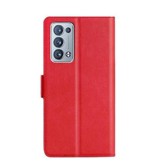 For OPPO Reno6 Pro+ 5G Ultra-thin Voltage Side Buckle  Horizontal Flip Leather Phone Case(Red) - 3