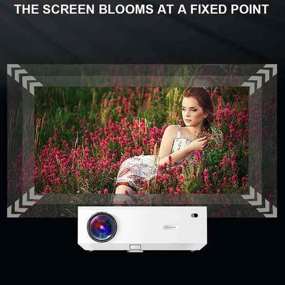 E600S 1920x1080P 400ANSI LCD LED Smart Projector, Same Screen Version, Plug Type:EU Plug - 6