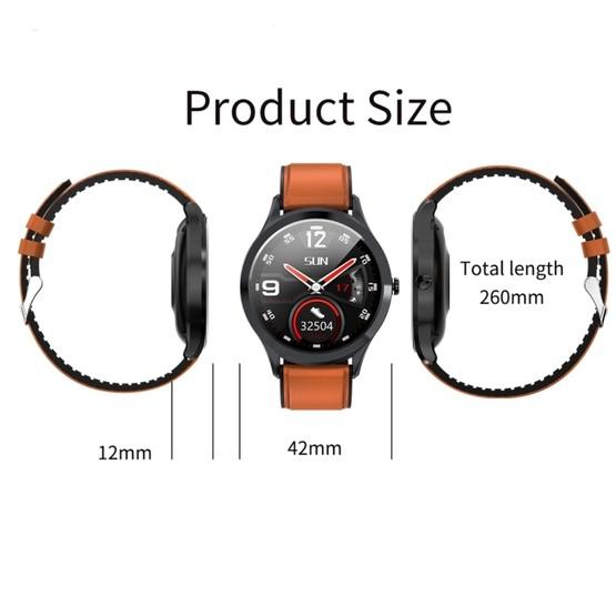 MK10 1.3 inch IPS Color Full-screen Touch Leather Belt Smart Watch, Support Weather Forecast / Heart Rate Monitor / Sleep Monitor / Blood Pressure Monitoring(Black) - 4