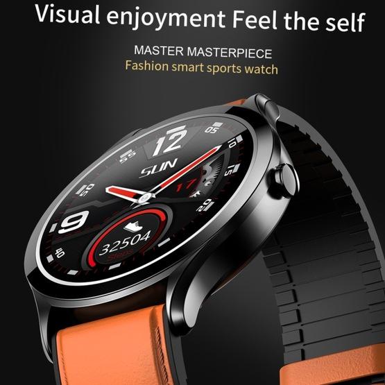 MK10 1.3 inch IPS Color Full-screen Touch Leather Belt Smart Watch, Support Weather Forecast / Heart Rate Monitor / Sleep Monitor / Blood Pressure Monitoring(Black) - 7