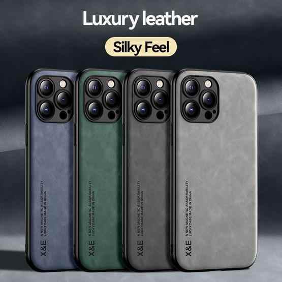 For iPhone 13 Pro Max Skin Feel Magnetic Leather Back Phone Case (Blue) - 7
