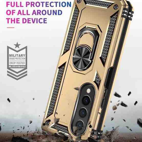 For Samsung Galaxy Z Fold4 Shockproof TPU + PC Phone Case(Gold) - 4