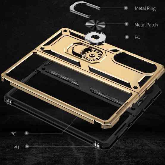 For Samsung Galaxy Z Fold4 Shockproof TPU + PC Phone Case(Gold) - 7