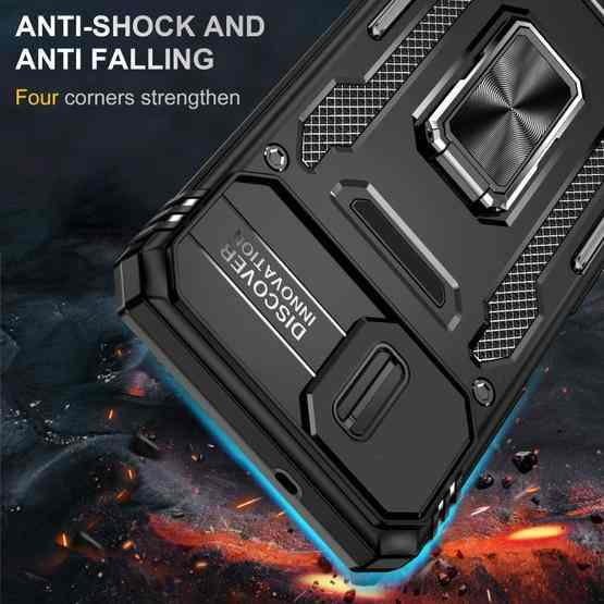 For Samsung Galaxy M13 5G / A04 Armor PC + TPU Camera Shield Phone Case(Black) - 2