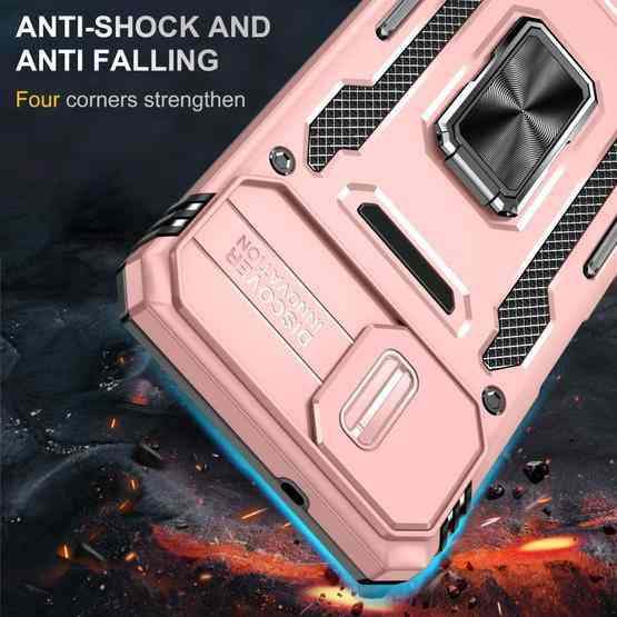 For Samsung Galaxy M13 5G / A04 Armor PC + TPU Camera Shield Phone Case(Rose Gold) - 2