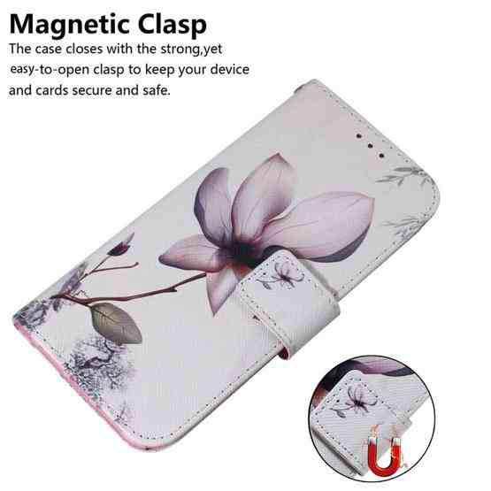 For Nokia C12 Coloured Drawing Flip Leather Phone Case(Magnolia) - 6
