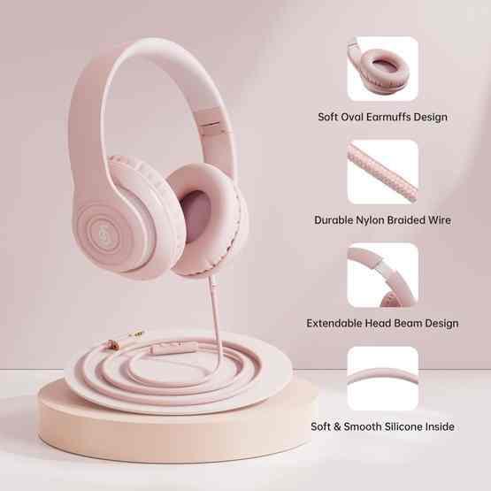 T&G EP21 Wired Noise Reduction Stereo Headphones(Pink) - 3
