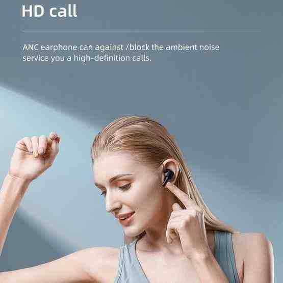 JOYROOM JR-TA1 Bluetooth 5.0 ANC TWS Active Noise Cancelling Wireless Bluetooth Earphone with Charging Box(Black) - 10