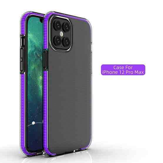 For Iphone 12 Pro Max Tpu Double Color Shockproof Protective Case Purple Flutter Shopping Universe