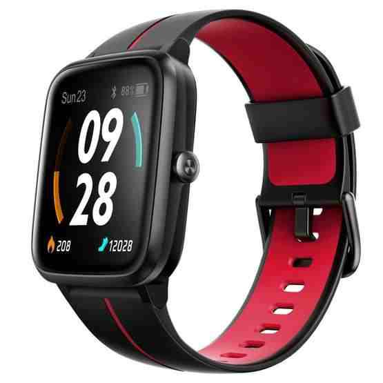 [HK Warehouse] Ulefone Watch GPS 1.3 inch TFT Touch Screen Bluetooth 4.2 Smart Watch, Support Sleep / Heart Rate Monitor & Built-in GPS & 14 Sports Mode(Black Red) - 1