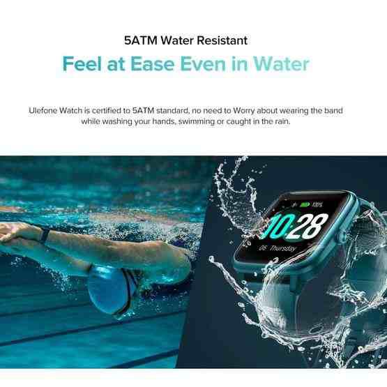 [HK Warehouse] Ulefone Watch 1.3 inch TFT Touch Screen Bluetooth 4.2 Smart Watch, Support Sleep / Heart Rate Monitor & 5 ATM Waterproof & 9 Sports Mode(Black) - 12