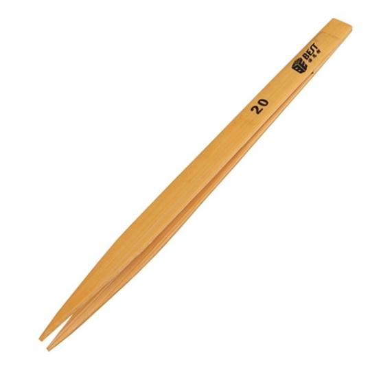 BEST BST-20# Pointed Tip and 140mm Whole Length Bamboo Tweezer - 1