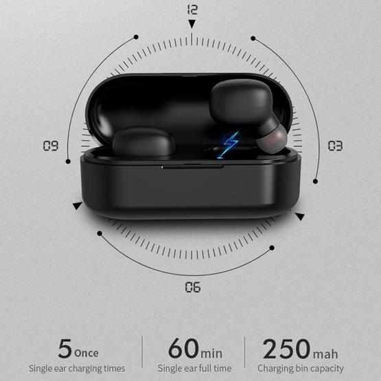 P1 TWS Bluetooth 5.0 Binaural Stereo Wireless Sports Bluetooth Earphone(Black) - 4