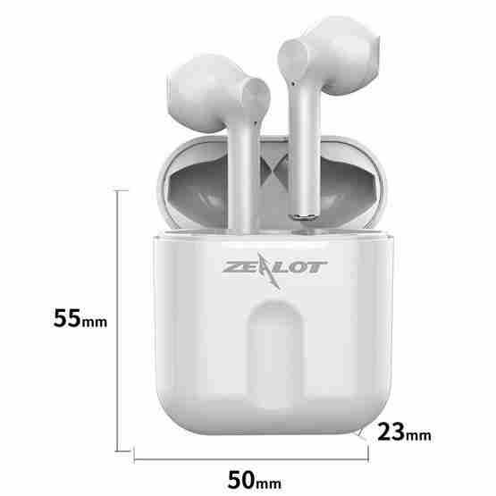 ZEALOT T2 Bluetooth 5.0 TWS Wireless Bluetooth Earphone with Charging Box, Support Touch & Call & Power Display(Blue) - 4