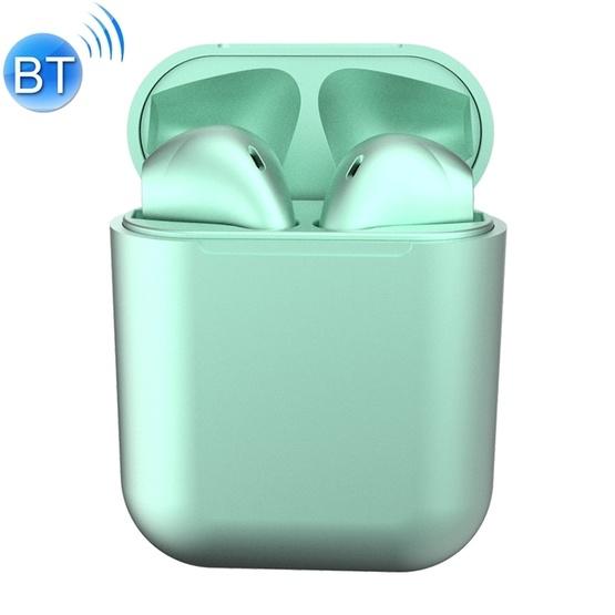 InPods12 TWS Bluetooth 5.0 Metallic Matte Plating Bluetooth Earphone with Charging Case, Supports Call & Touch(Green) - 1