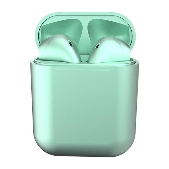 InPods12 TWS Bluetooth 5.0 Metallic Matte Plating Bluetooth Earphone with Charging Case, Supports Call & Touch(Green) - 2