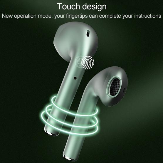 InPods12 TWS Bluetooth 5.0 Metallic Matte Plating Bluetooth Earphone with Charging Case, Supports Call & Touch(Green) - 8