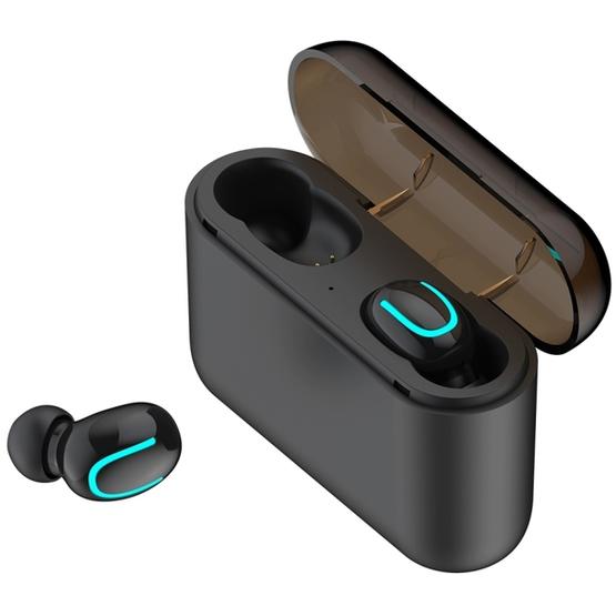 HBQ-Q32 TWS Bluetooth 5.0 Binaural Stereo Wireless Sports Bluetooth Earphone with Charging Box(Black) - 2