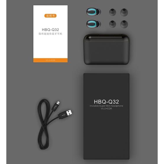 HBQ-Q32 TWS Bluetooth 5.0 Binaural Stereo Wireless Sports Bluetooth Earphone with Charging Box(Black) - 7