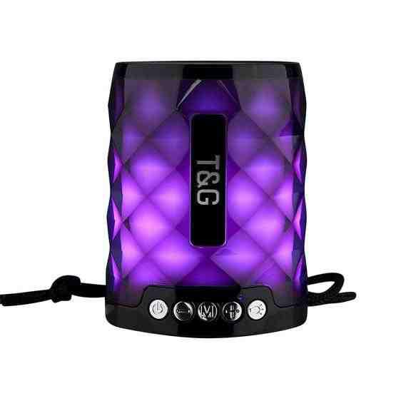 T&G TG155 Bluetooth 4.2 Mini Portable Wireless Bluetooth Speaker with Colorful Lights(Black) - 1