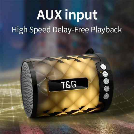 T&G TG155 Bluetooth 4.2 Mini Portable Wireless Bluetooth Speaker with Colorful Lights(Black) - 3