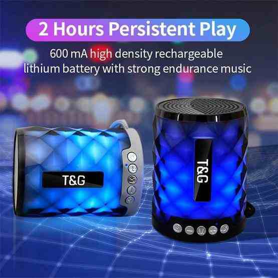 T&G TG155 Bluetooth 4.2 Mini Portable Wireless Bluetooth Speaker with Colorful Lights(Black) - 4