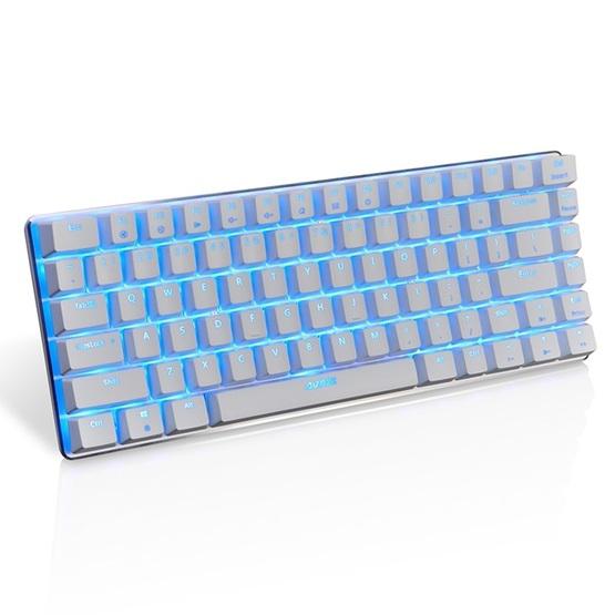 Ajazz AK33 82 Keys White Backlight Game Wired Mechanical Keyboard, Cable  Length: 1.6m Green Shaft