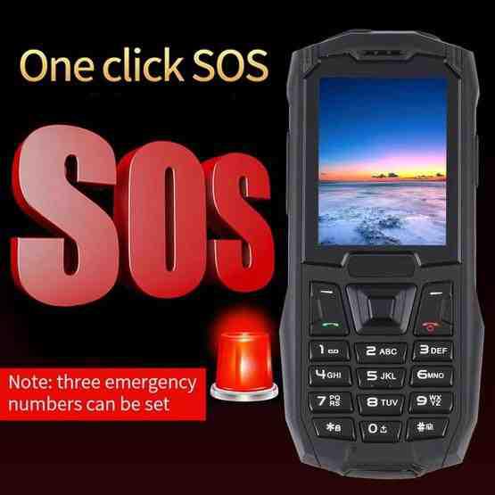 Rugtel R2C Rugged Phone, IP68 Waterproof Dustproof Shockproof, 2.4 inch, MTK6261D, 2500mAh Battery, SOS, FM, Dual SIM(Black) - 14