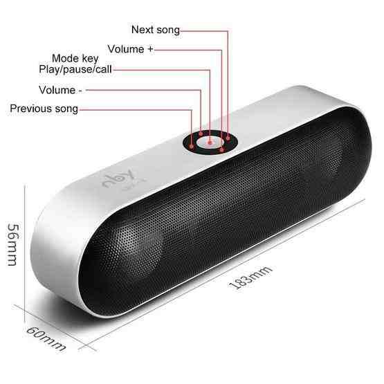 NBY-18 Mobile Phone Wireless Bluetooth Multi-function Mini Speaker, Support TF Card(Blue) - 7