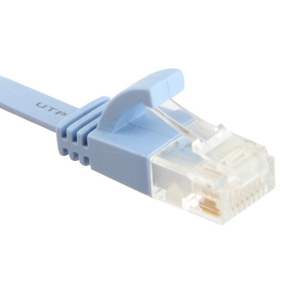 LUOKANGFAN LLKKFF Computer Networking Products CAT6 Ultra-Thin Flat Ethernet Network LAN Cable Baby Blue Network Accessory Length: 5m 