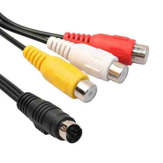4-pin S-Video TV to RCA Converter AV female Cable Adapter, Length: 20cm - 2