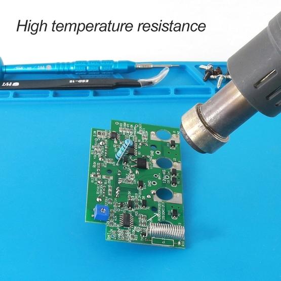 BEST-S-120 Heat-resistant BGA Soldering Station Silicone Heat Gun Insulation Pad Repair Tools Maintenance Platform Desk Mat(Blue) - 3