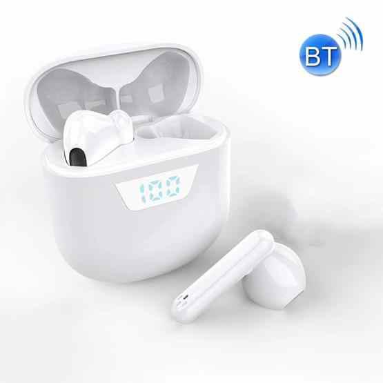 T88 TWS Binaural Digital Display Noise Canceling Headset Wireless Bluetooth Headset(White) - 1