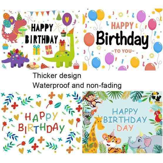 Birthday Party Background Cloth Decoration Shooting Cloth, Size: 90x70cm(HB022) - 3