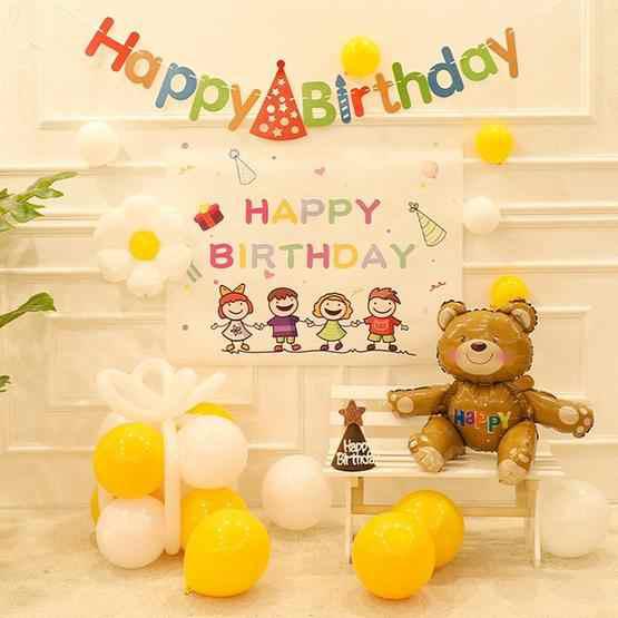 Birthday Party Background Cloth Decoration Shooting Cloth, Size: 125x100cm(Smile Face) - 3