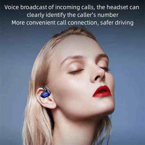 M-K8 Bluetooth Headset Ear Hanging Business Model Air Conduction Earphone(Black) - 4