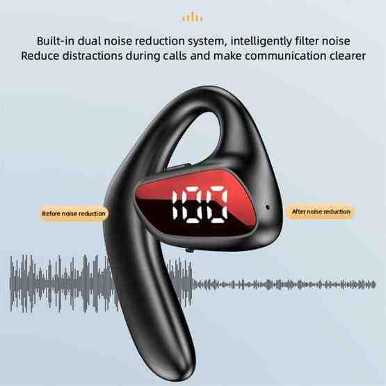 M-K8 Bluetooth Headset Ear Hanging Business Model Air Conduction Earphone(Black) - 5