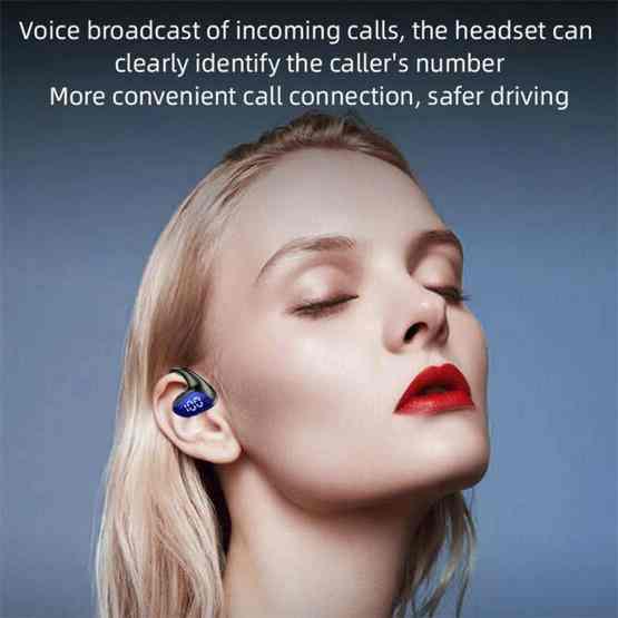M-K8 Bluetooth Headset Ear Hanging Business Model Air Conduction Earphone(Blue) - 4