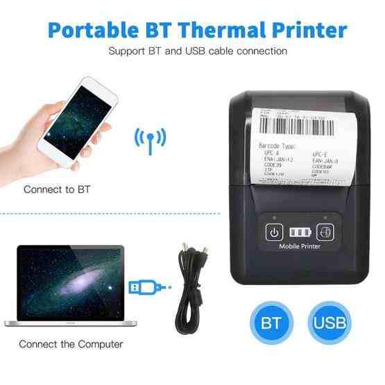 58mm Portable USB Charging Home Phone Bluetooth Thermal Printer(EU Plug) - 9