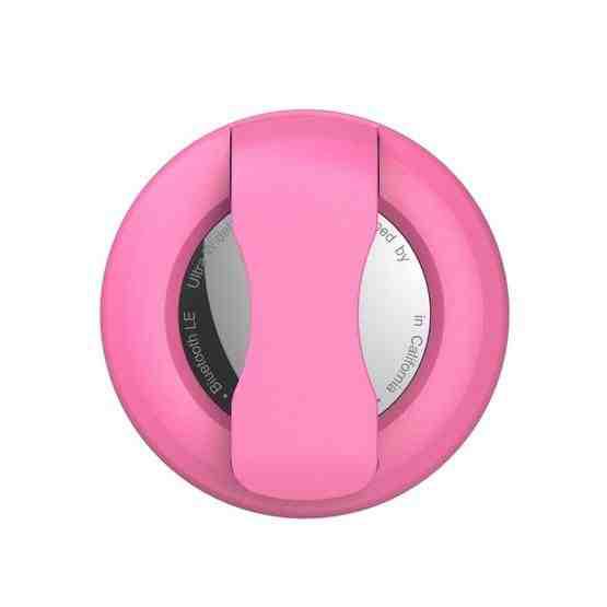 2pcs For AirTag Spring Clip Anti-lost Device Anti-fall Protective Cover, Color: Pink - 2