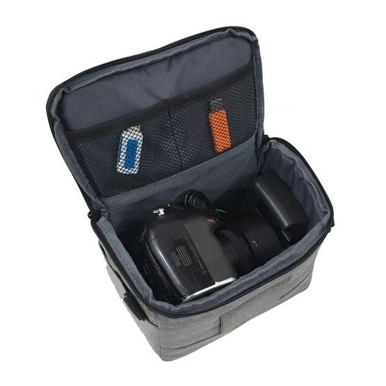 Size:Large Durable Color : Gray Waterproof DSLR Camera Bag for Nikon Canon Sony Panasonic etc Camera
